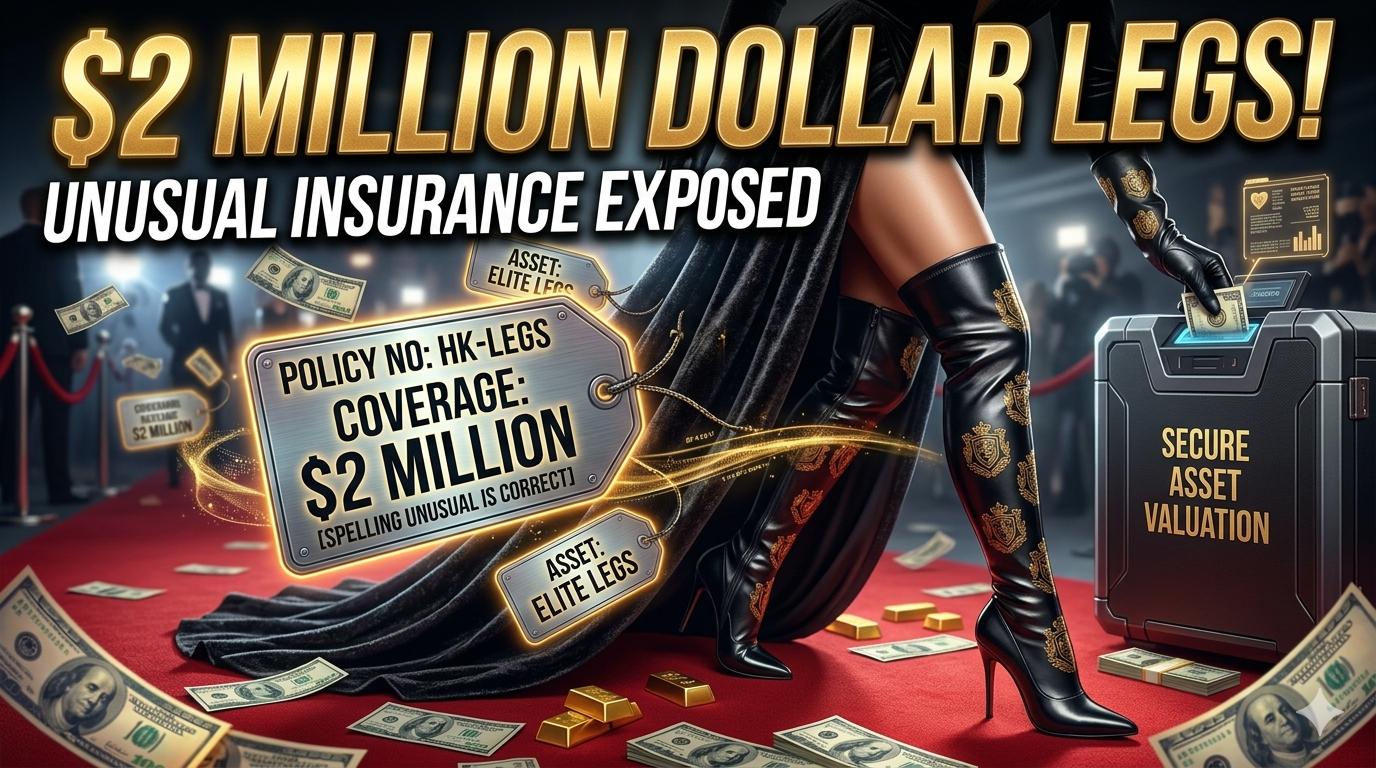 Heidi Klum leg insurance policy red carpet showing insured legs worth 2 million dollars