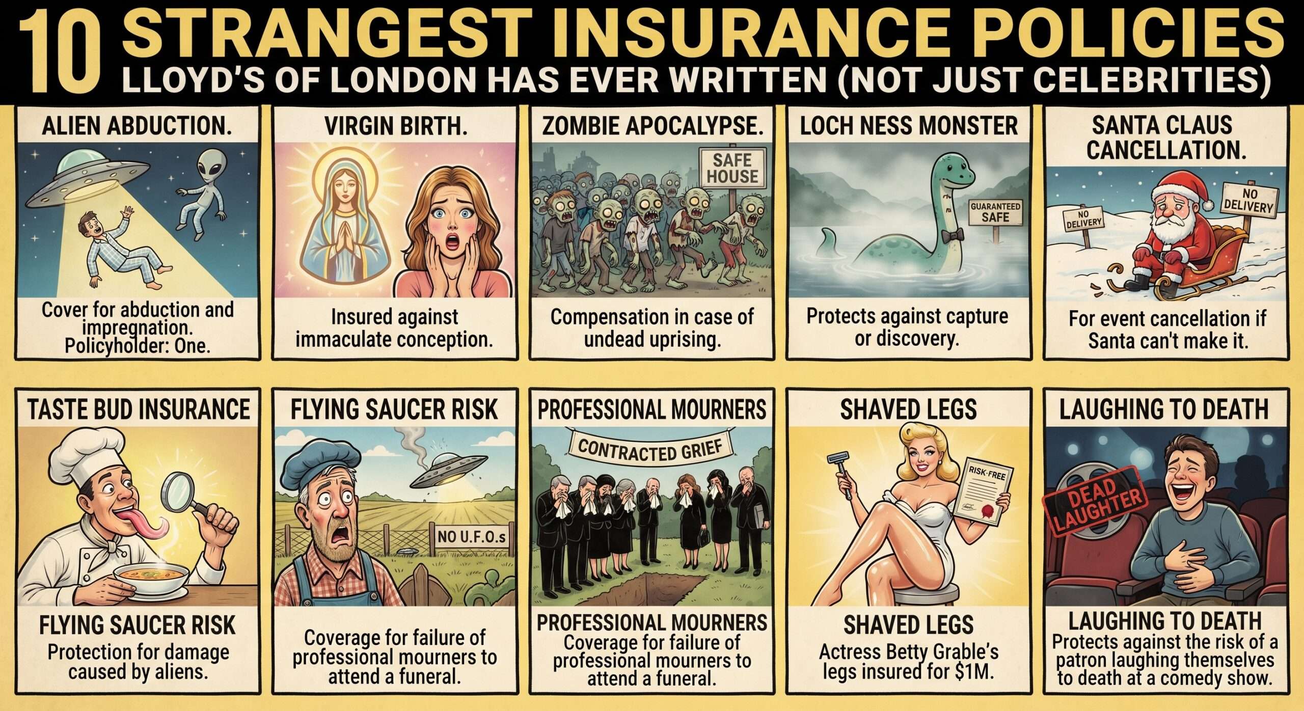 10 Strangest Insurance Policies Lloyd's of London Has Ever Written (Not Just Celebrities)