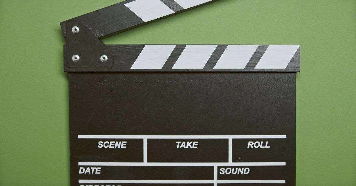 Film clapperboard on a green surface, representing film cast and production insurance